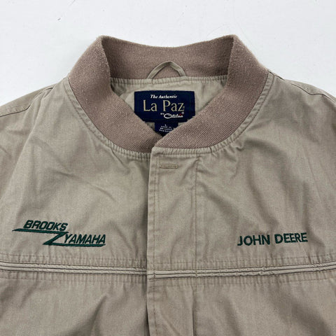 Vintage 90s John Deere Brooks Yamaha Catalina La Paz Bomber Jacket Sz L