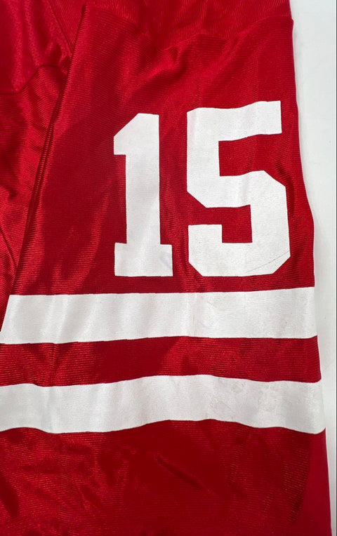 NCAA Nebraska Huskers Football Jersey #15 Autographed Signed Size L Red Vintage