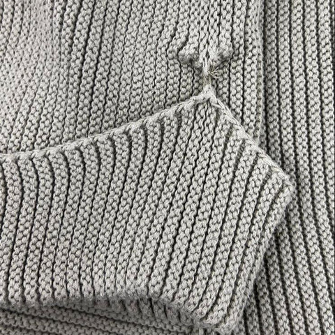 Free People Women's Sage Green Easy Street Tunic Ribbed Knit Sweater Size L