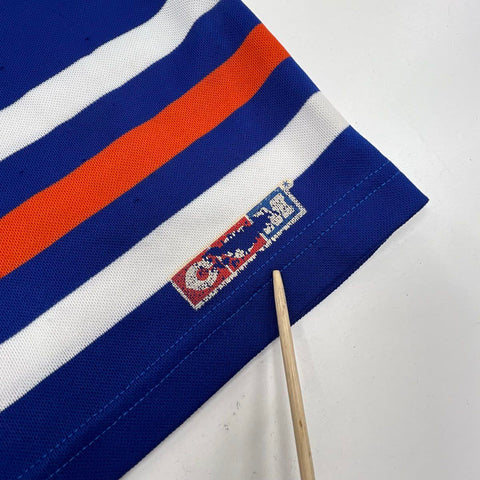 Vintage 80s Edmonton Oilers NHL Hockey Jersey Gretzky Era Made in Canada Sz XL