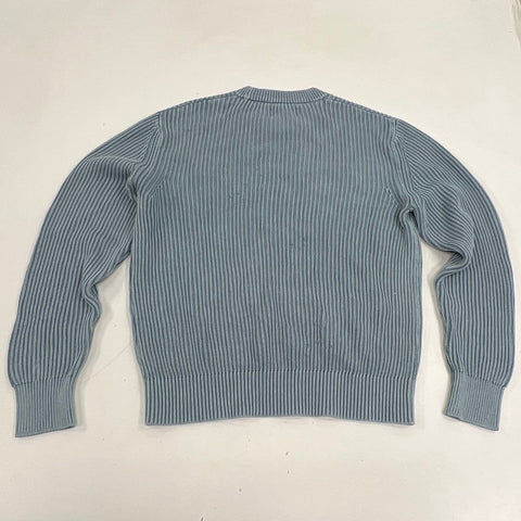 NWT American Eagle Men's Blue Ribbed Knit Crewneck Sweater Size M