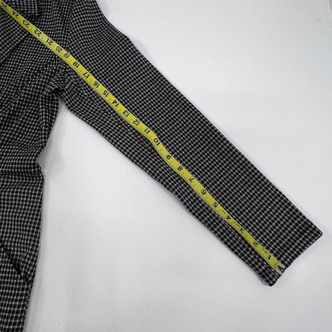 Max Studio Women's Black White Micro Check Blazer Dress Long Sleeve NWT Sz M