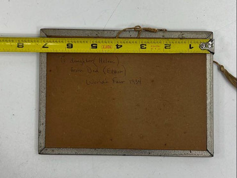 1934 Chicago World's Fair Souvenir Thermometer Colonial Village Art Deco