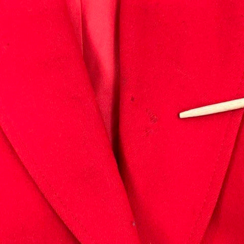 Vintage 80s Pendleton Red 100% Wool Blazer Jacket Made in USA Sz 18