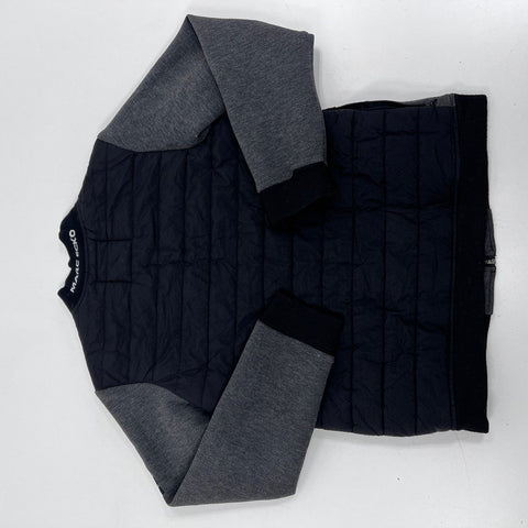 Marc Ecko Cut & Sew Men's Hybrid Quilted Puffer Jacket Black Gray Sz M