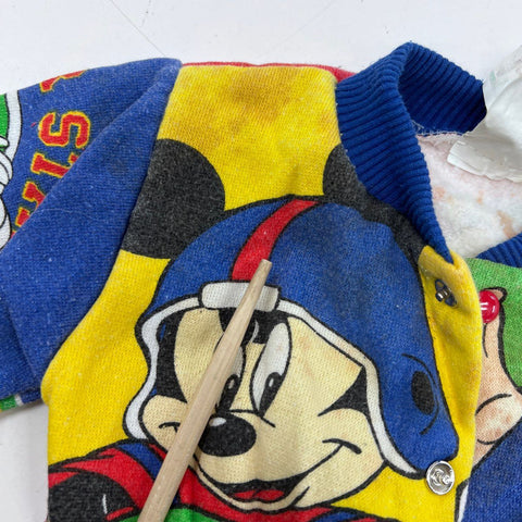 Vintage 90s Disney Mickey's Stuff For Kids Sports Snap Front Jacket Sz 6-9M