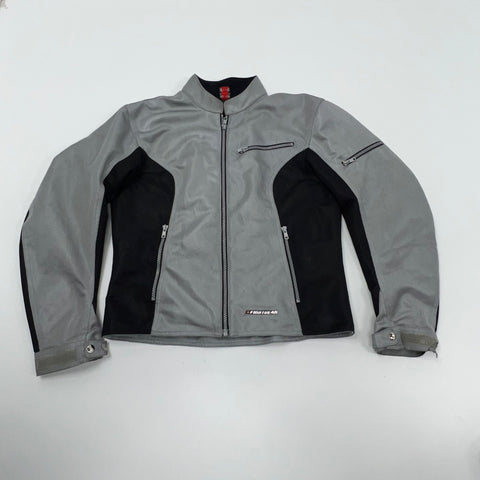 First Gear Hypertex Riding Equipment Jacket Women's Large Silver Black