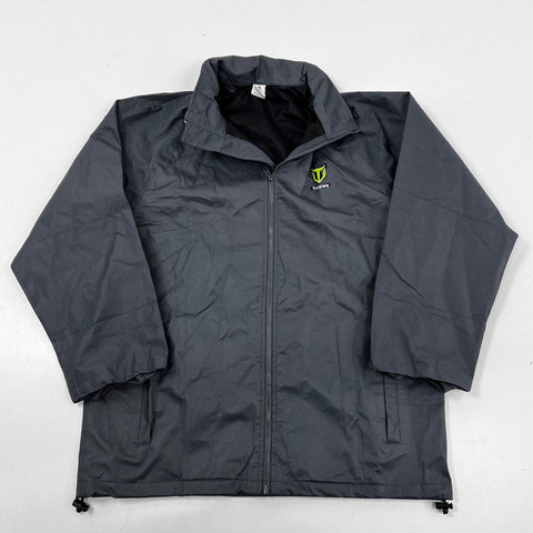 Tidwe Men's Gray Full Zip Rain Jacket RS002 Outdoor Windbreaker Sz M