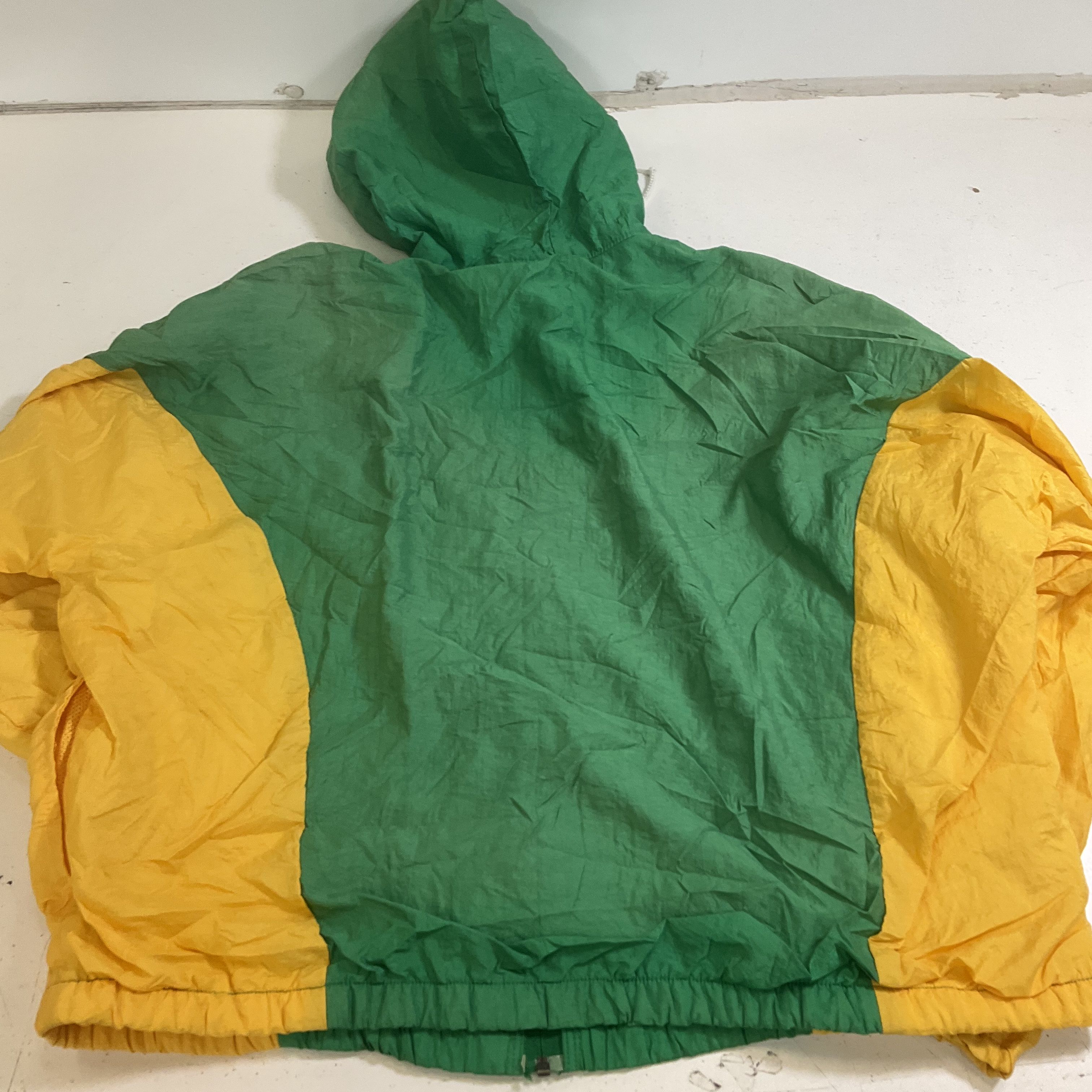 Vintage 90s Sable Color Block Hooded Windbreaker Jacket Men's L Made in USA