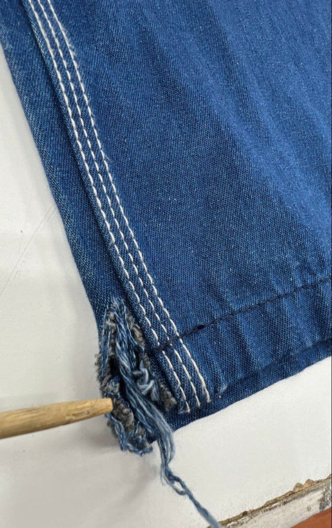 Vintage 90s Big Smith Denim Bib Overalls Carpenter Workwear Indigo Sz 36x36