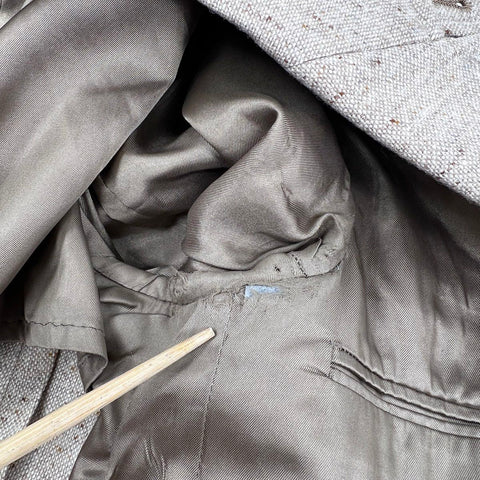 Vintage 70s Palm Clothing Suede Elbow Patch Tweed Sport Coat Blazer Sz 38