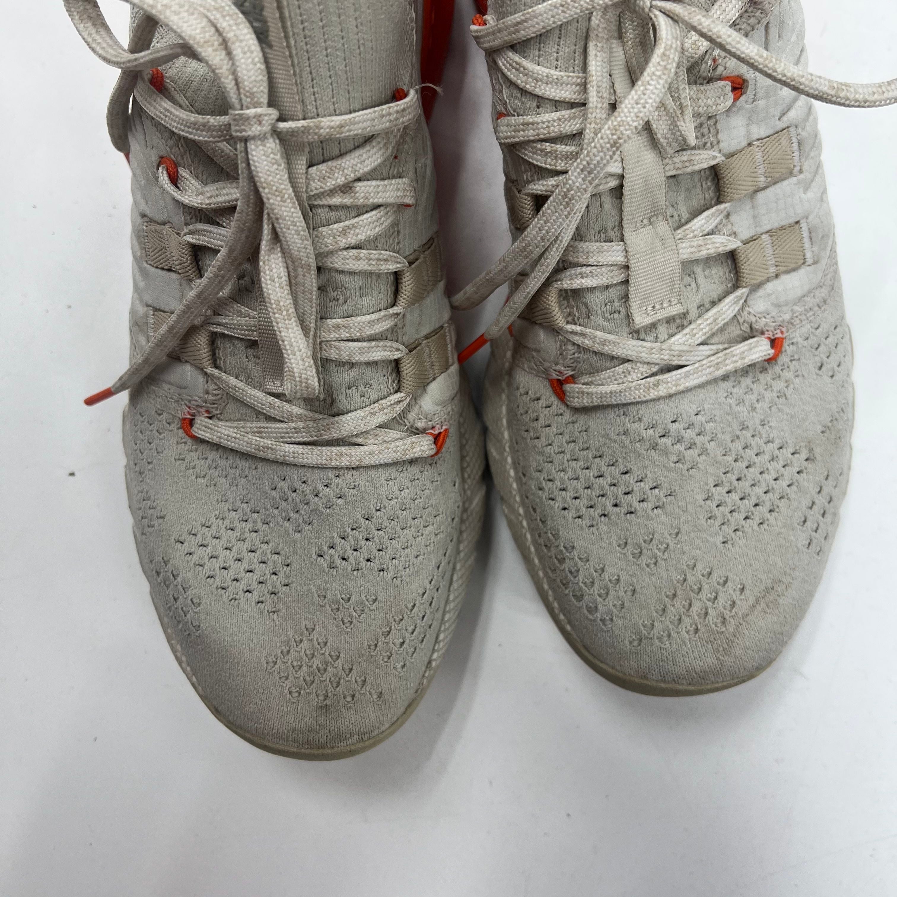 Under Armour Project Rock 2 Gray Orange Training Shoes Men's Size 9