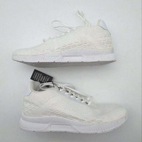 Conzuri White Knit Height Increasing Lifestyle Running Sneakers Men's Size 8.5