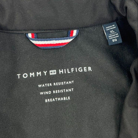 Tommy Hilfiger Men's Black Water Resistant Full Zip Mock Neck Vest Size XL NWT