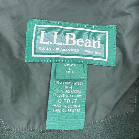 Vintage 90s L.L. Bean Hooded Fleece Lined Full Zip Jacket Sz L