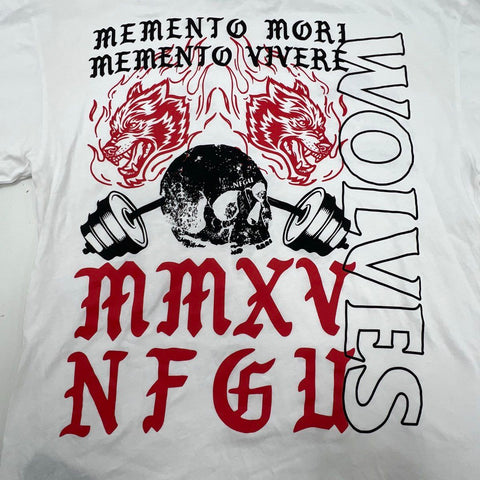 Darc Sport Men's Memento Mori Wolves T-Shirt White NFGU Limited Edition Size M