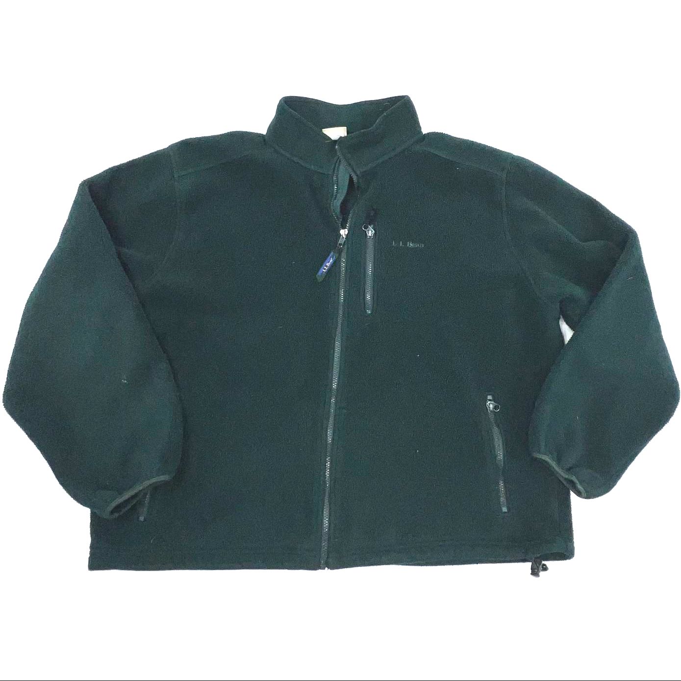 Vintage L.L. Bean Green Full Zip Fleece Jacket Adult Size XL?
