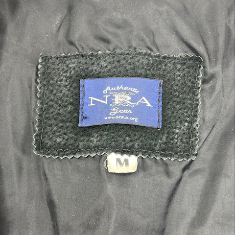NRA Gear Authentic Men's Suede Leather Vest Vietnam Veteran Patch Sz M