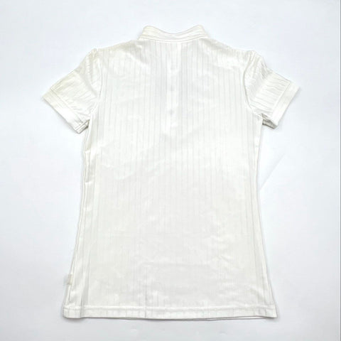 Sarm Hippique Women's White Aleria Short Sleeve Equestrian Show Shirt Sz S NWT