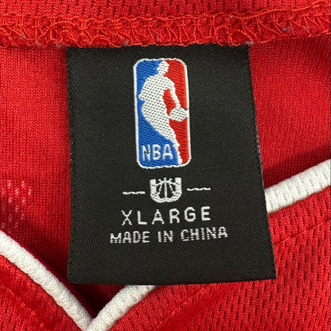 NBA Men's Chicago Bulls #66 Baseball Jersey Red Button Up Mesh Sz XL