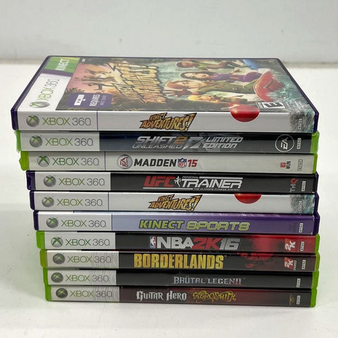 Borderlands Brutal Legend Need for Speed Shift 10 Game Lot Microsoft Xbox 360