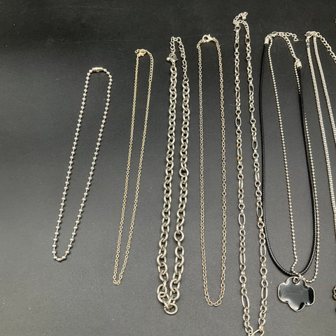 Vintage & Modern Necklace Jewelry Lot 11pc Religious Butterfly Pendants Stone