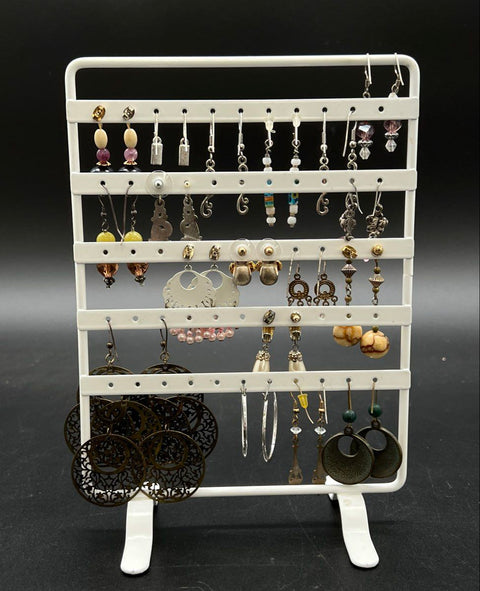 Vintage Modern Costume Jewelry Lot 45+ Pairs Earrings Dangle Stud Hoop Mixed