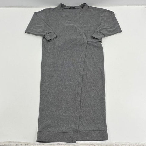 Women's Legoe. Grey Ribbed Knit Maternity Wrap Longline Sweater - Size 1