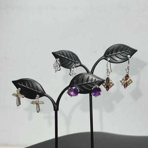 4 Pair Sterling Silver with Stones Earrings 10.1g