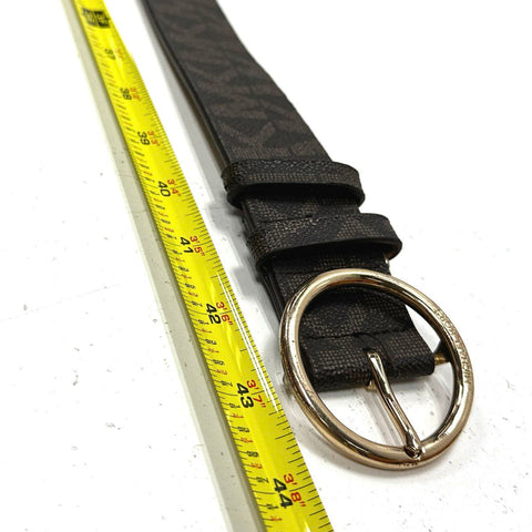 Michael Kors Women's Monogram Belts Lot 2 Black Brown Gold Silver Sz M L NWT