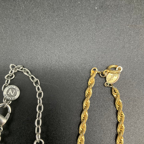 Vintage Napier Costume Jewelry Lot 7 Items Gold Silver Tone Necklaces Earrings