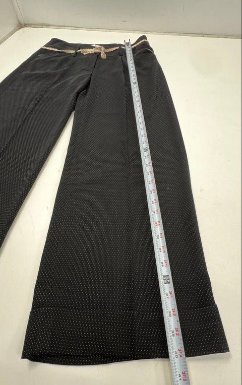 White House Black Market Women's Black Polka Dot Wide Leg Pants NWT Sz 12