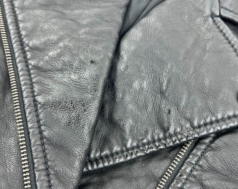 Victoria's Secret Black Faux Leather Moto Biker Jacket Womens XS NWD