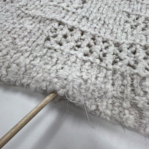 Free People Women's Gray Homecoming Chunky Knit Boucle Open Front Cardigan M/L