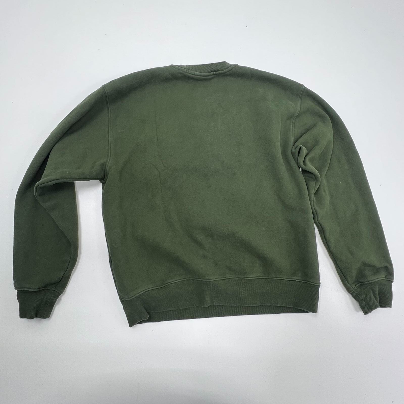 Aritzia TNA Olive Green Cozy Fleece Perfect Fit Crewneck Sweatshirt Women's M