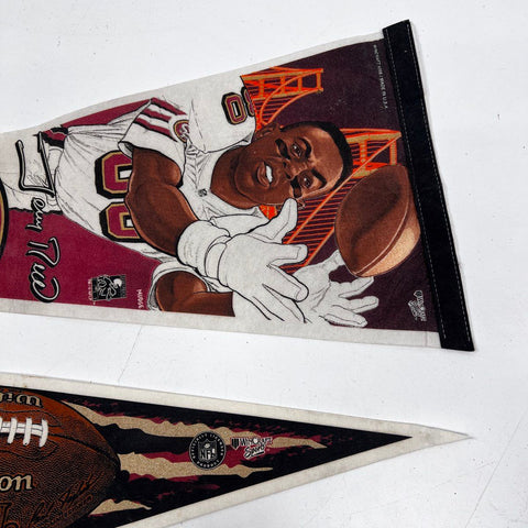 NFL Football Pennant Lot WinCraft San Francisco 49ers Jerry Rice 2 Pieces