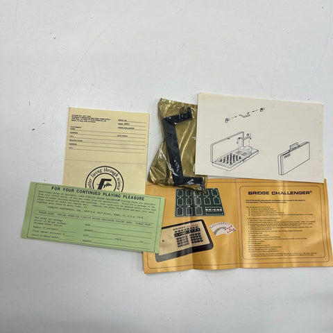 Vintage 1970s Fidelity Bridge Challenger Electronic Card Game Computer In Case