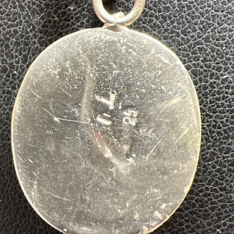 Sterling Silver Infused Glass Pendant Necklace 8.14g