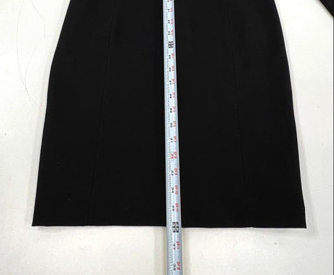 Antonio Melani Women's Kee Black Leather Bodice Long Sleeve Sheath Dress Sz 6