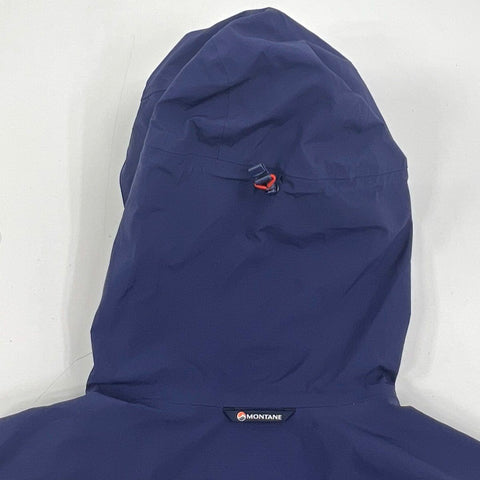 Montane Men's Alpine Pro Jacket Navy Blue Gore-Tex Hooded Rain Shell Sz S