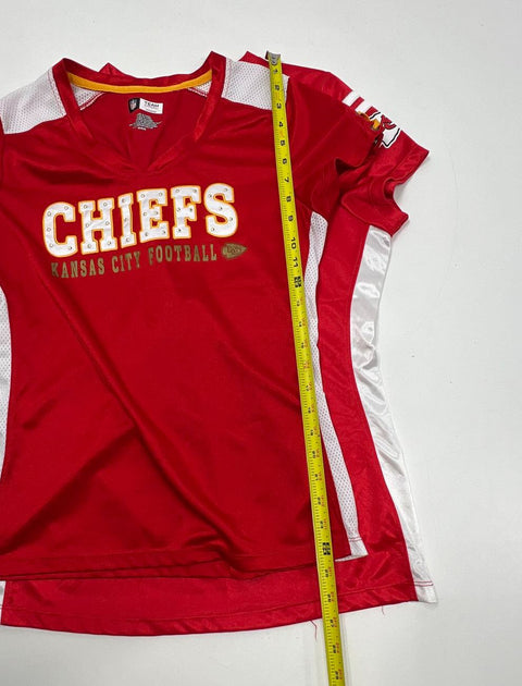 Lot of 2 NFL Team Apparel Kansas City Chiefs Womens Jersey Shirts Studded Sz M