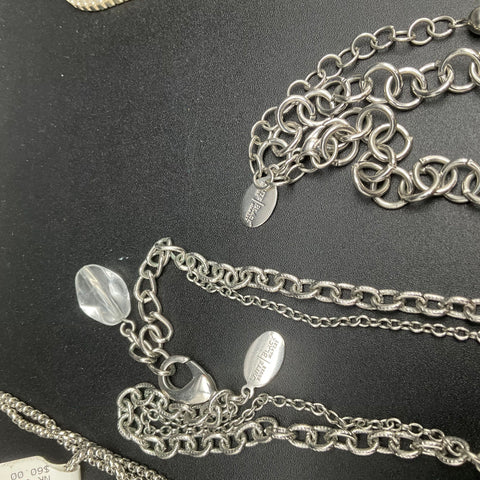 White House Black Market Lori Goldstein LOGO Silver Tone Necklace Lot of 13