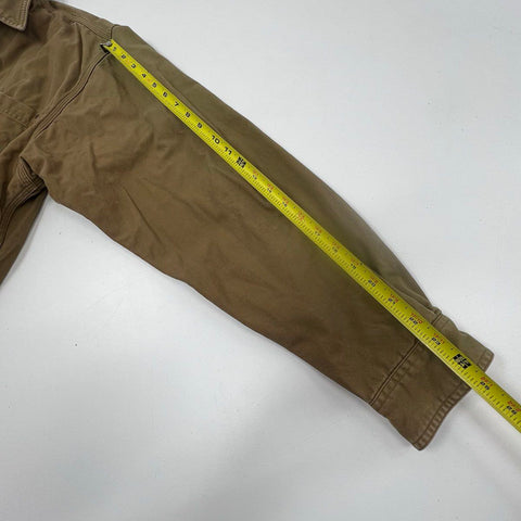 Vintage Y2K Carhartt S96 Brown Flannel Lined Shirt Jacket Men's L Tall