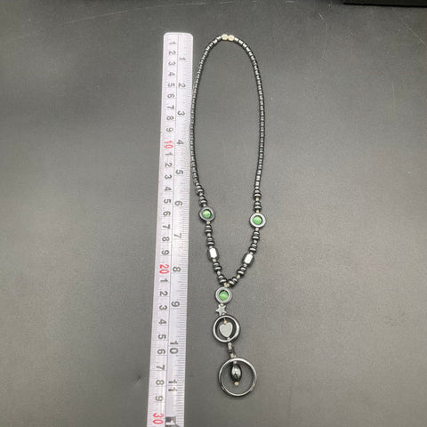 Vintage Hematite Beaded Necklace Lot of 8 Mixed Styles Choker Heart Pendant