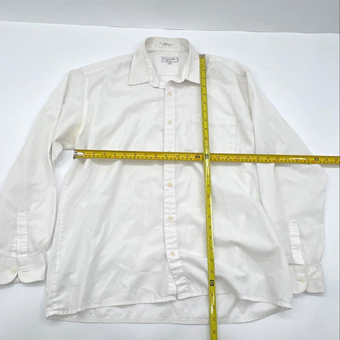Vintage 80s Christian Dior Chemise Kids White Button Down Shirt Husky Sz 20