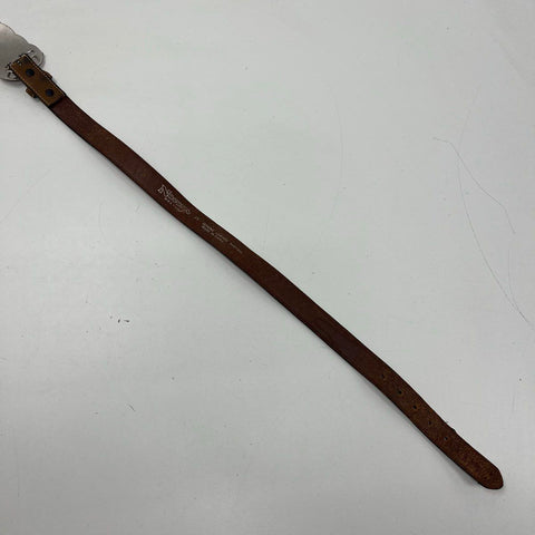 Nocona Brown Western Leather Crossed Guns Revolver Floral Buckle Belt Womens 26