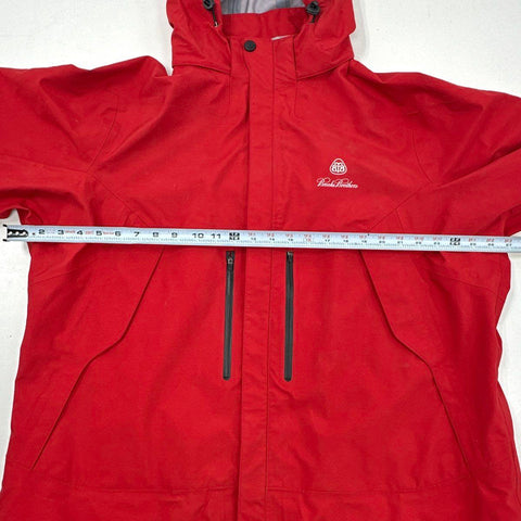 Brooks Brothers Men's Red Country Club ProSport Hooded Rain Jacket Sz XL