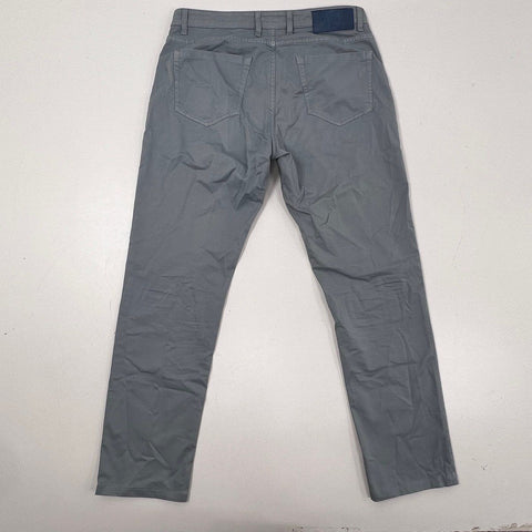 Teleria Zed Men's Gray Dyed Touch Pants Made in Italy Sz 34