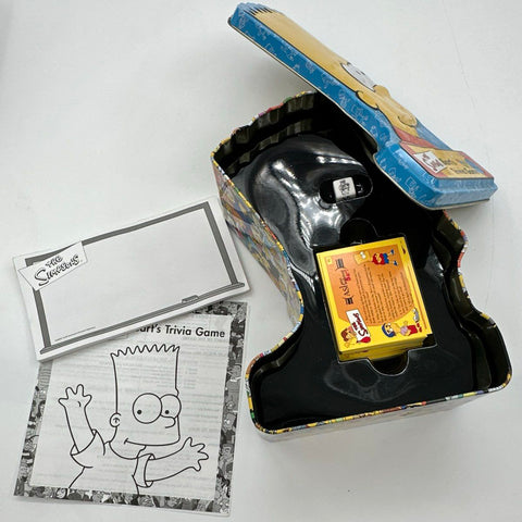 The Simpsons Trivia Game Lot Homer & Bart Character Tins 3 Pieces Vintage
