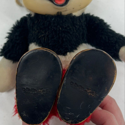 Vintage Andy Panda Plush Doll Toy 8" Walter Lantz Productions 1960s Vinyl Face
